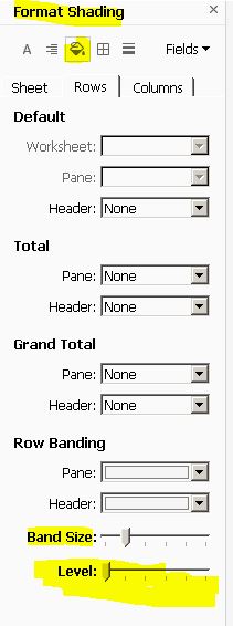 tableau alternate rows color